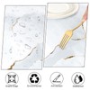 Dremisland 150cm Waterproof Round Tablecloth White Marble Tablecloth Outdoor Garden