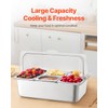 VEVOR Countertop Food Serving Display Container, 5 Pan Stainless Steel