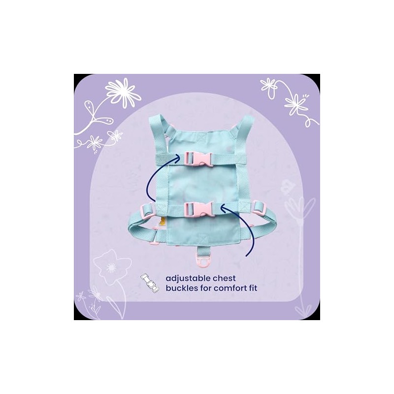 Goldbug Toddler Safety Harness and Bungee Tether - Patchwork Berry