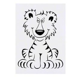 'Cartoon Tiger' Temporary Tattoo - Water Resistant, Skin-Safe, Non-Toxic Transfer (TO00080965)
