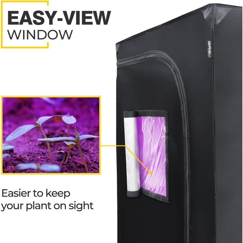 iPower Grow Tent, 31"x32"x63", Indoor Hydroponic Water-Resistant System, Easy Setup,