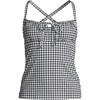 Lands' End Women Chlorine Resistant Tie Front Underwire Tankini Top