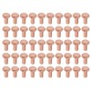 sourcing map 100pcs 1/8" x 15/64" Flat Head Copper Nails