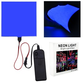 Electroluminescent (EL) Panel Light, DIY EL Backlight Cuttable Paper Lamp for Holiday Decoration/Cosplay/Warning,Blue (10cmx10cm)