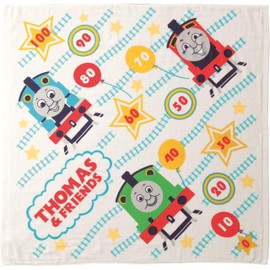 Marushin 4605001900 Thomas the Tank Engine Towel 35.4 x 35.4 inches (90 x 90 cm), Grow Up, 100% Cotton, Gauze & Pile, Simple Memory Included