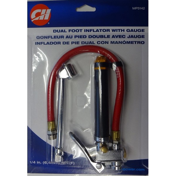 Campbell Hausfeld MP5142 Dual Foot Air Line Inflator Gauge