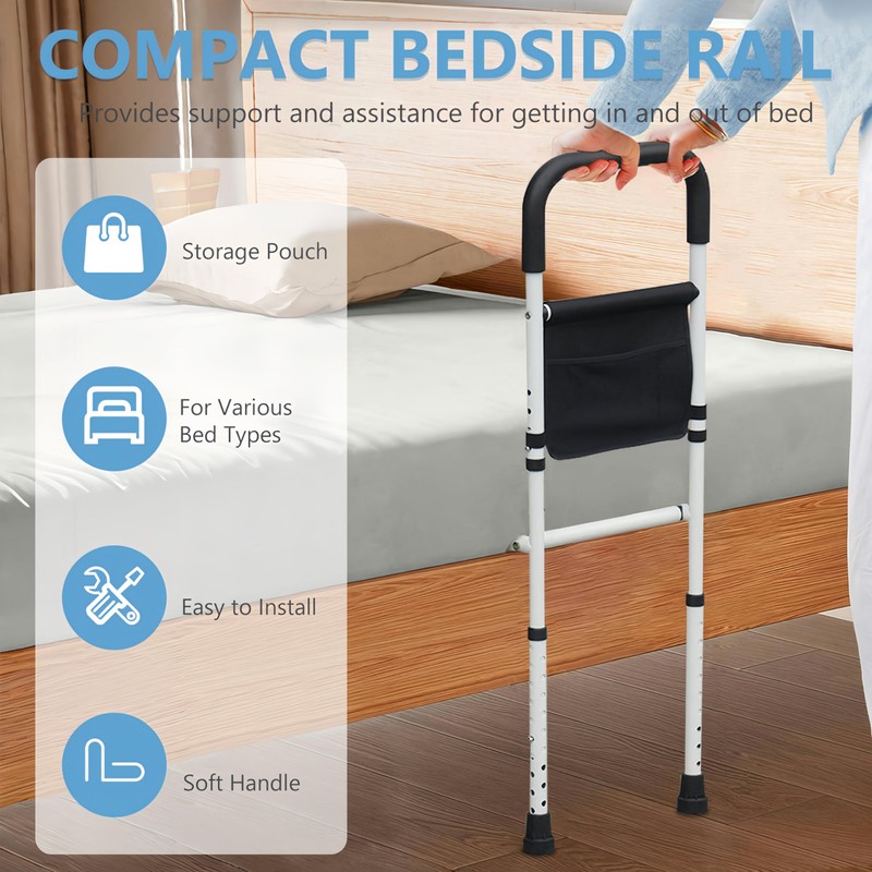 BOLESHU Bed Rails for Elderly Adults Safety, Adjustable Bed Assist