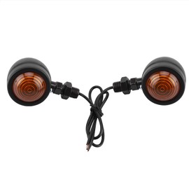 Luz intermitente de motocicleta, alta intensidad, resistente y durable, Luces de moto, 2 piezas, carcasa negra, para noche, conducción segura, indicadores traseros y frontales