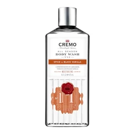 Cremo Spice and Black Vanilla Body Wash, Men's Shower Gel for Body Skin Care, Rich Lathering and Moisturising, 473 ml