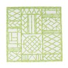Caspari Bamboo Screen Moss Green Paper Linen Dinner Napkins -