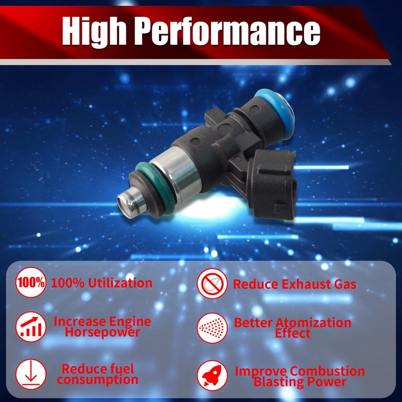 MACAX Set of 3 Fuel Injectors JSN180E Replacement Compatible with