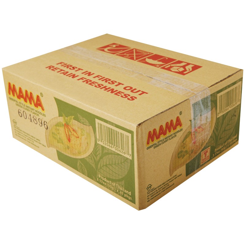 Mama Ramen Instant Noodles Green Curry Flavor (90g - 3.17oz)
