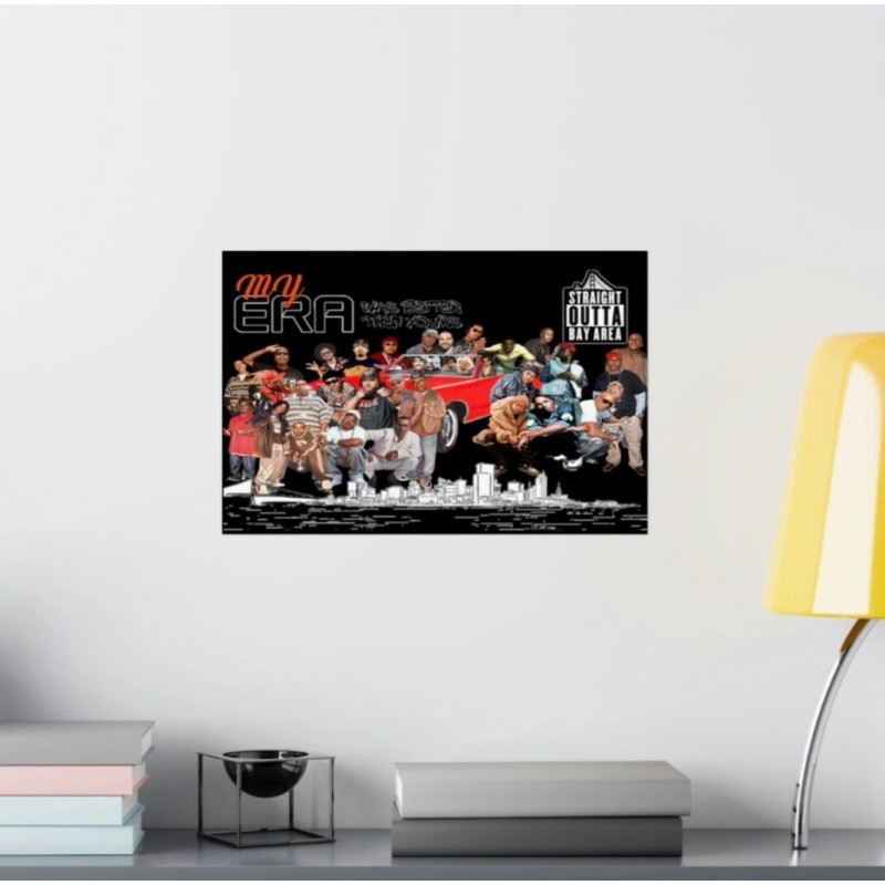 Bay area California rappers e40, mac dre, too short, 36"x24"