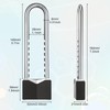 4 Pcs Long Shackle Padlock with Key 2 Inch Solid