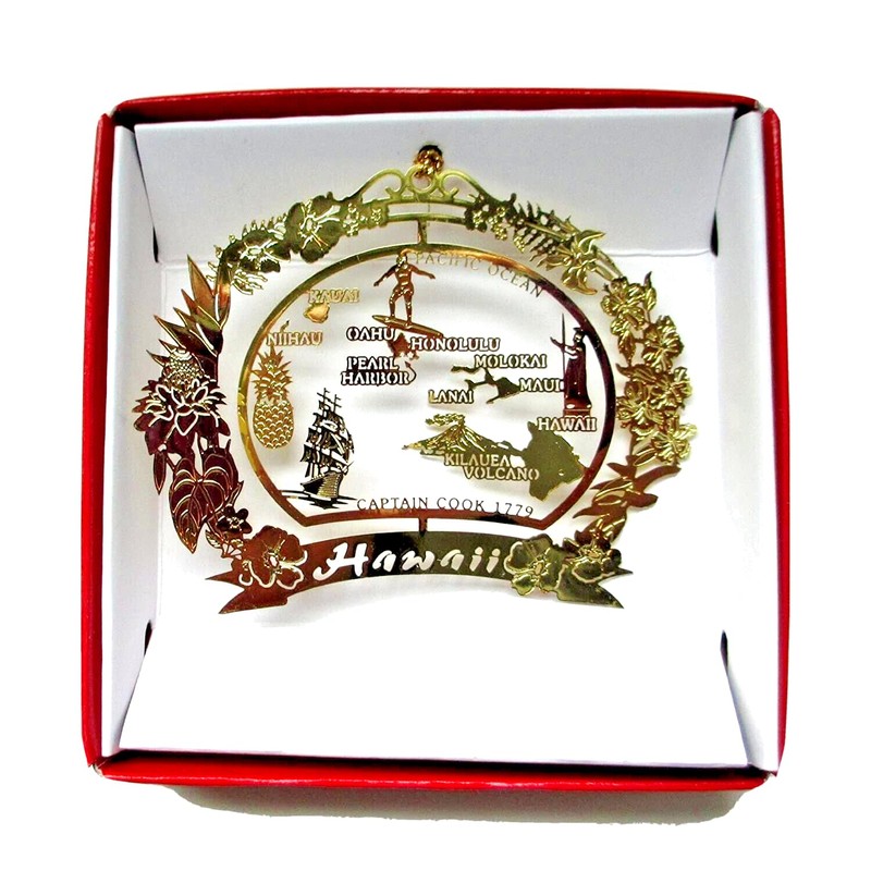 Hawaii Christmas ORNAMENT Hawaiian Island Travel Souvenir Gift