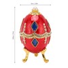 Egg Shaped Trinket Boxes Rhinestones Inlay Exquisite Jewelry Trinket Boxes