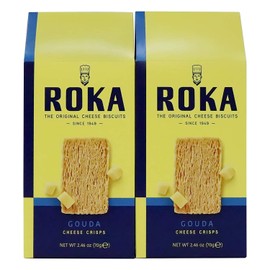 Roka Gouda Cheese Crispies, Imported from Holland, 2.46 oz/70g per bag - (Pack of 2)