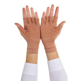 Coolibar Fingerless UV Sun Gloves - UPF 50+ Sun Protection - Ouray in Antique Tea