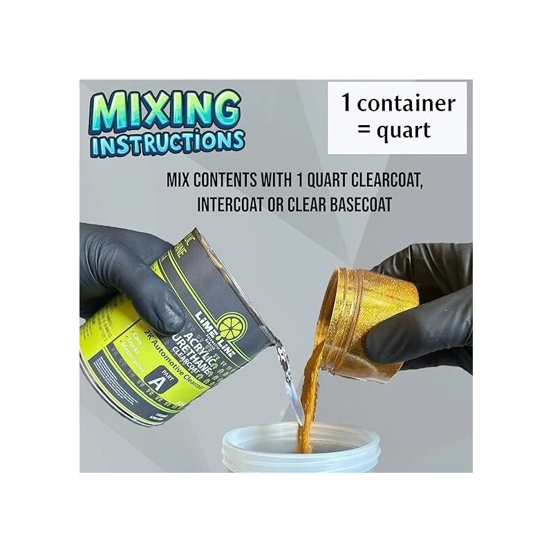 LiME LiNE Sprayable Blue Metal Flake Paint Additive - 3