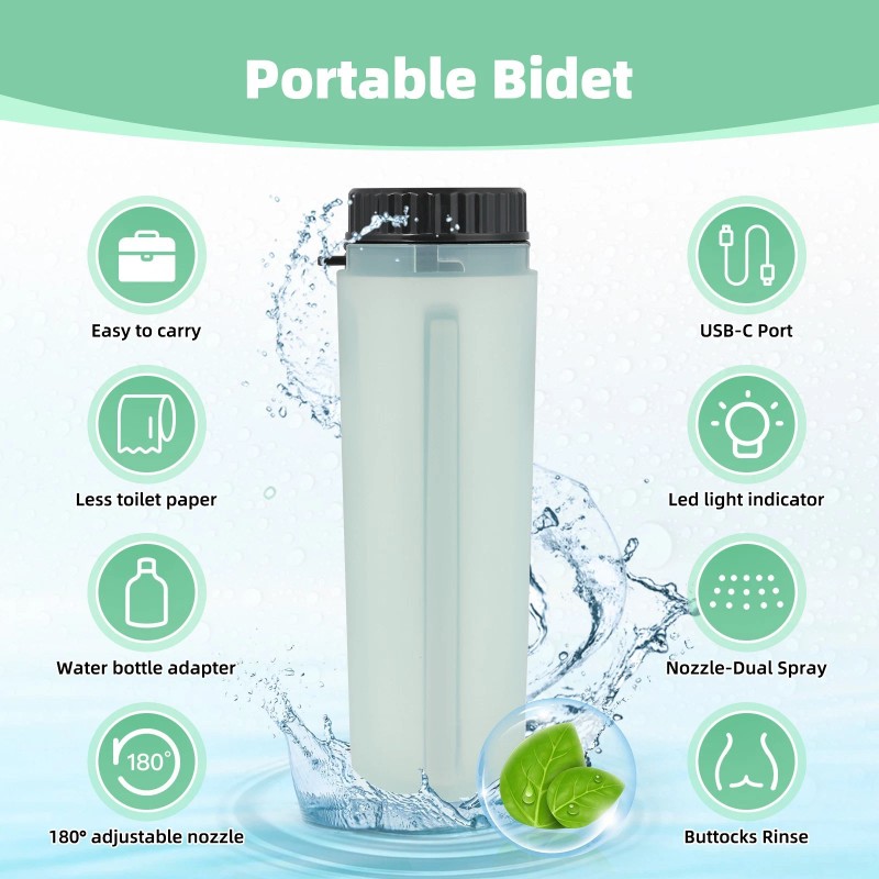 Hibbent Portable Bidet for Travel High Pressure Handheld Electric Bidet