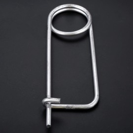 1Set Brooch Shape Steel Cotter Safety Pins Spring Pin Quick Lock Brooch Locking Fastener for Farm Lawn Garden Hitch -8Sizes (2PCS/Set, Size:6.3*122*48.4mm/0.25*4.8*1.91inch)