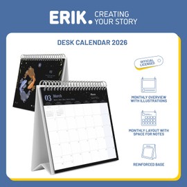 Grupo Erik Desk Calendar 2026 - Astral Astrology Calendar 2026 Month To View | Monthly Desk Planner, Desktop Gifts Under 10 Pounds | Horoscope Gifts For Friends