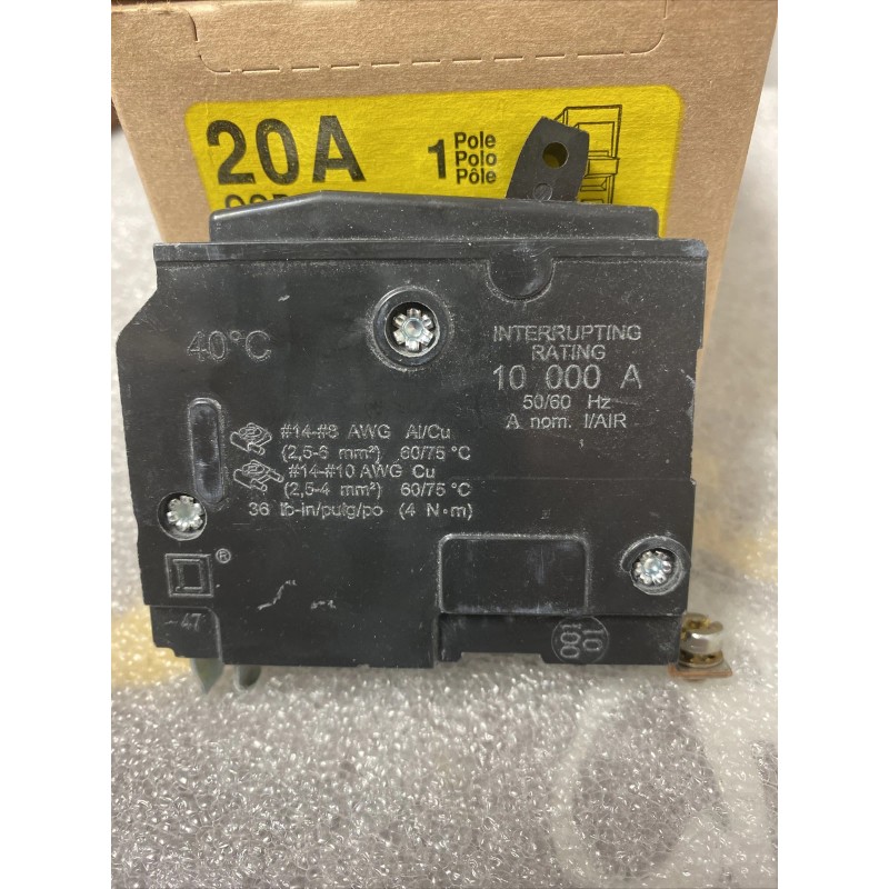 Square D QOB120 SQUARE D BOLT-ON CIRCUIT BREAKER 20 AMP
