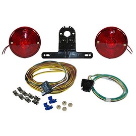 Economy Round Trailer Light Kit with Wiring Harness