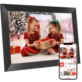 Digital Picture Frame 10.1 inch Smart Electronic Frameo Photo Frame 32GB Auto-Rotate 1280*800 HD Touch Screen, Desk or Wall Mounted, Share Photos Videos Instantly, Gifts for Mom Dad Women Men (Black)