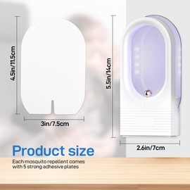 Flying Insect Trap, Insect Catcher, Indoor Fly Trap，Plug-in Bug Light Trap for Fruit Flies, Gnats and Houseflies (1 Device+5 Refills)