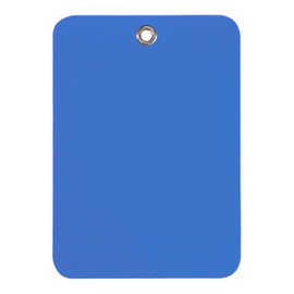 CleverDelights 3.5" x 2.5" Blue Plastic Tags - 50 Pack - Waterproof Heavy Duty 3.5x2.5 Inch Tag