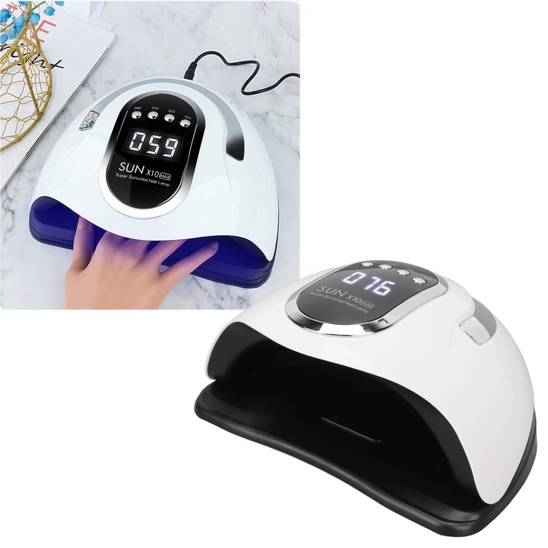 LED Nail Lamp 4 Timers Handheld with Removable Bottom Plate