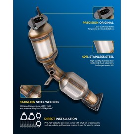 PHILTOP Front Left and Right Catalytic Converter Compatible with G37, G35, 350Z, Q50, Q60, FX35, 370Z, M35, QX50, QX70, EX35, M37, Q70, Q40, FX37, EX37 - Replace# 16198, 16197 (EPA Compliant)