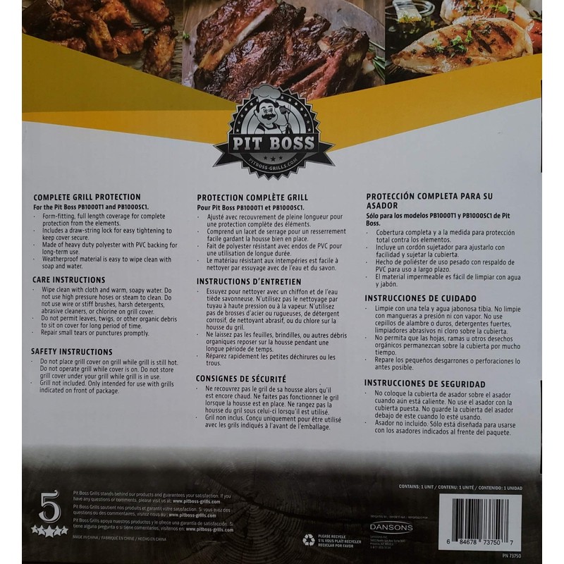 Pit Boss Pit Boss Wood Pellet Grill Cover, Black (73750)