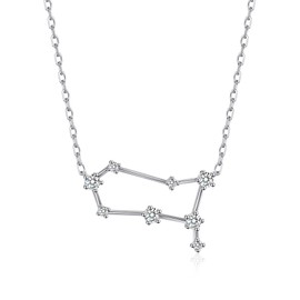Philip Jones Gemini Star Sign Zodiac Constellation Necklace with Zircondia® Crystals