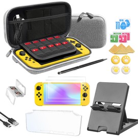 BuFan Accesorios NS Switch Lite 18 en 1 con Carcasa de Transporte de Switch Lite, Carcasa de videojuegos de Switch, Protector de Pantalla Switch Lite,Soporte Switch Lite