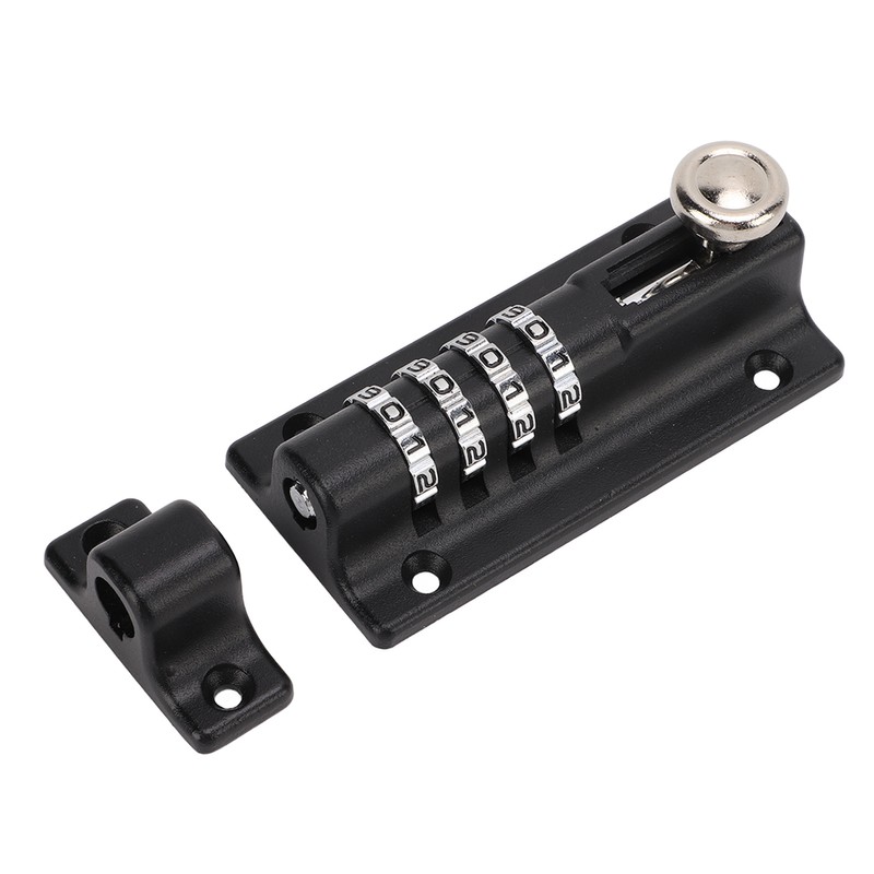 Combination Latch Lock 4 Digit Black Anti Theft Waterproof for