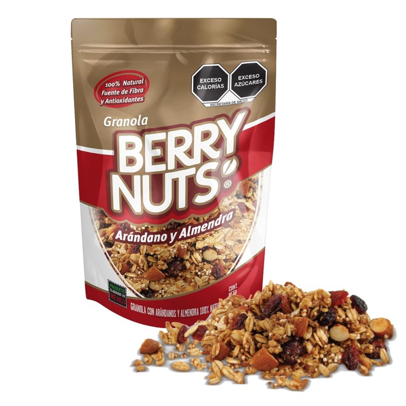 Berry Nuts® Granola Arándano y Almendra, Bolsa 360gr.