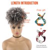 CINHOO Gray Ponytails Hair Extensions for Black Women,Afro Puff Drawstring