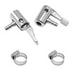 2-Pack 1/4" Lock On All Metal Air Chuck, Portable Mini
