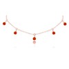 Carnelian Bead Drop Choker in 14k Rose Gold Fill
