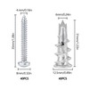 JINTANG Plasterboard Dowels, 40 Pieces, Self-Drilling Plasterboard Dowel Metal with