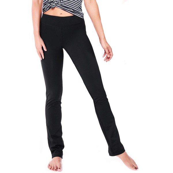 Yogipace 27"/29"/31"/33"/35"/37", Petite/Regular/Tall Women's Straight Leg Yoga Pants Workout Pants Slim Fit, 35", Black, Size XL