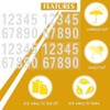 80Pcs 1inch Reflective Mailbox Number Sticker Decal Adhesive Reflective Address