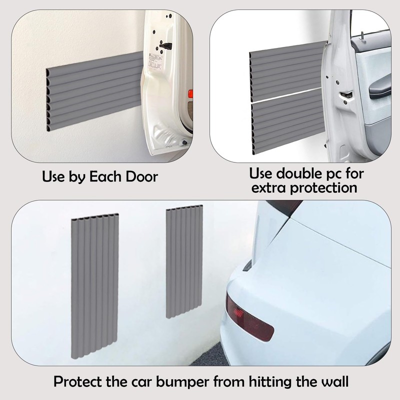 Rubber Bond Garage Wall Protectors 8 Pack - 4x15 Inches