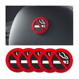 JNNJ Pack of 5 Smoking Prohibited Stickers, Sticker No Smoking Sign Smoking Prohibition Sign Non-Smoking Sign for Outdoor Use Indoor Use