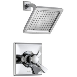 Delta Faucet Dryden 17 Series Dual-Function Shower Trim Kit with Single-Spray Touch-Clean Shower Head, Chrome, 2.0 GPM Water Flow, T17251-WE (Valve Not Included)