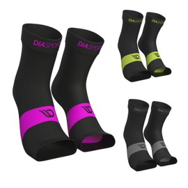 SANKLES Foot Bandage for Men and Women (2 Pairs) - Ankle Wraps for Stabilising Ankle and Ankle - Elastic Ankle Bandage for Support during Sports (Black/Pink, S)