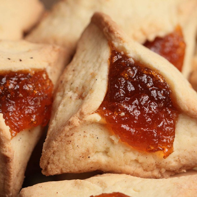 Green's Bakery Individually Wrapped Apricot Hamantashen Shortbread Cookie, 100 Count,