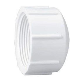 White Sch 40 1-1/4 Inch FNPT Female Pipe Thread Plastic Pipe Cap 1-1/4 inch PVC Female Threaded Pipe Cap PVC Threaded Plug for Home Sewer Plumbing Water Line